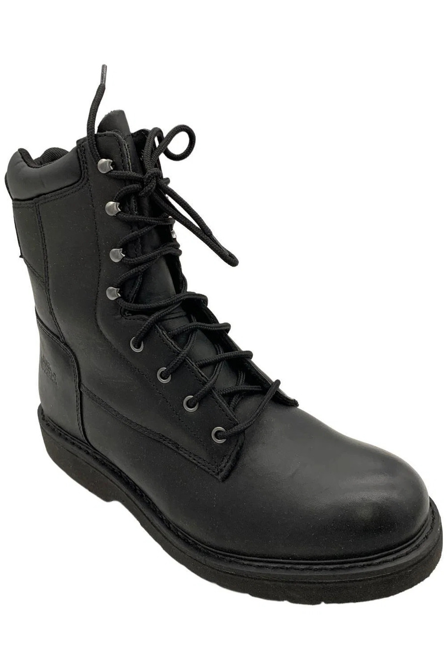 Work America Men's 8" Brawny Leather Work Boot Black - EEE